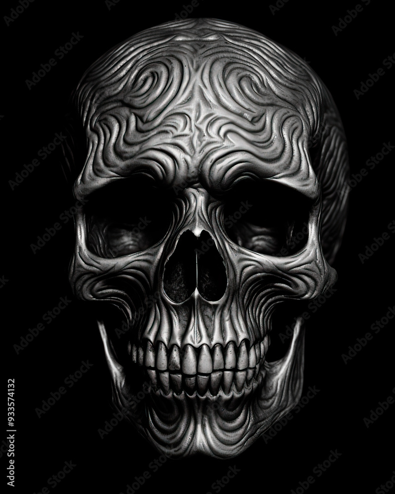 Fototapeta premium skull head illustration