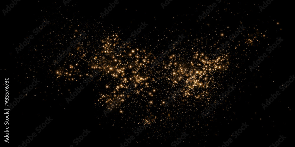 Sparks of dust and golden stars shine with special light. Vector sparks on transparent light background. Christmas light effect. Sparkling particles of magic dust. Sparks of dust and golden stars shine with special light. Vector sparks on transparent light background. Christmas light effect. Sparkling particles of magic dust.