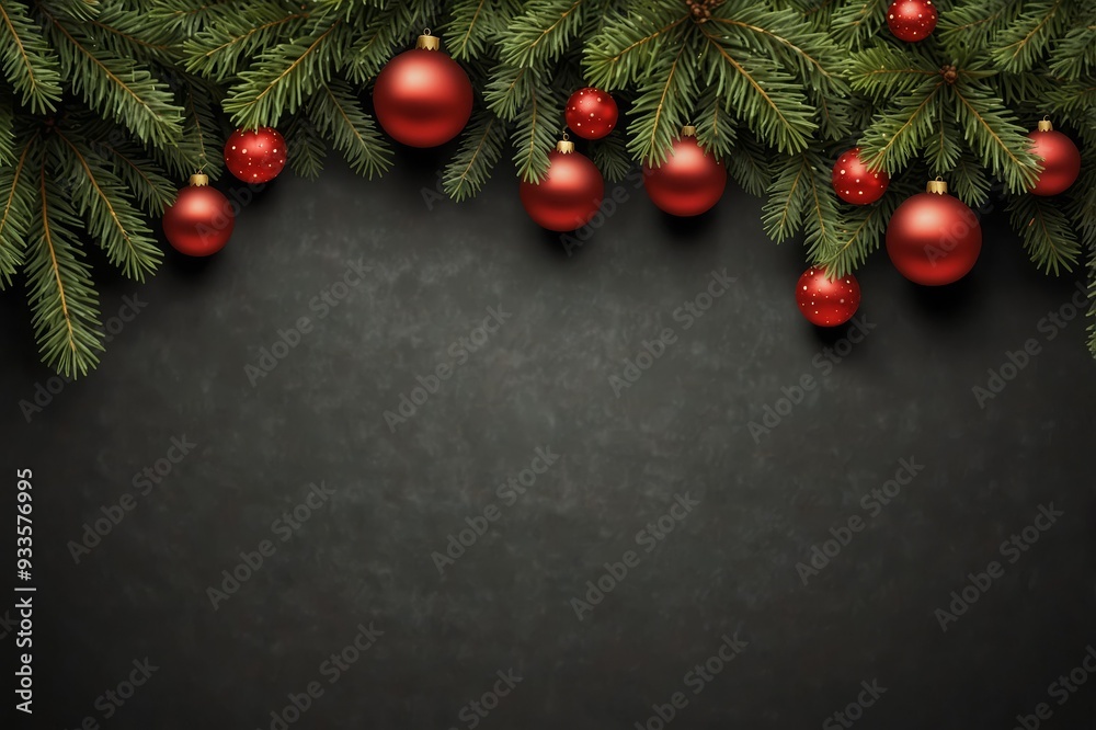 Christmas Tree Background with Copy Space