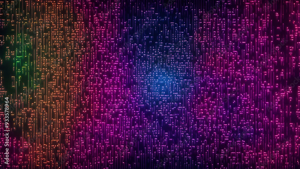 Generate a futuristic digital matrix code background in neon colors Generate a futuristic digital matrix code background in neon colors