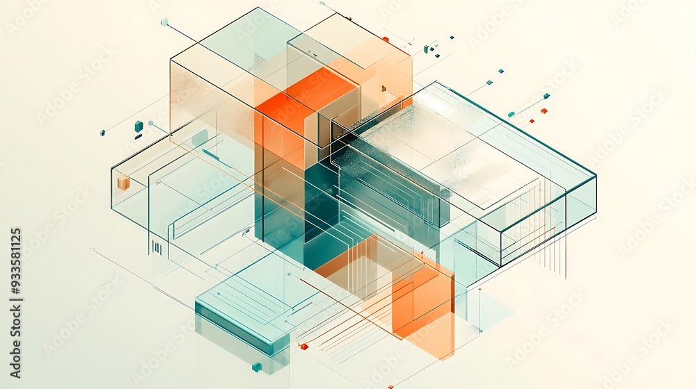 Modern Isometric Gantt Chart Design with Teal and Orange Palette on Beige Background - Hyper-Realistic Composition in High Resolution Modern Isometric Gantt Chart Design with Teal and Orange Palette on Beige Background - Hyper-Realistic Composition in High Resolution