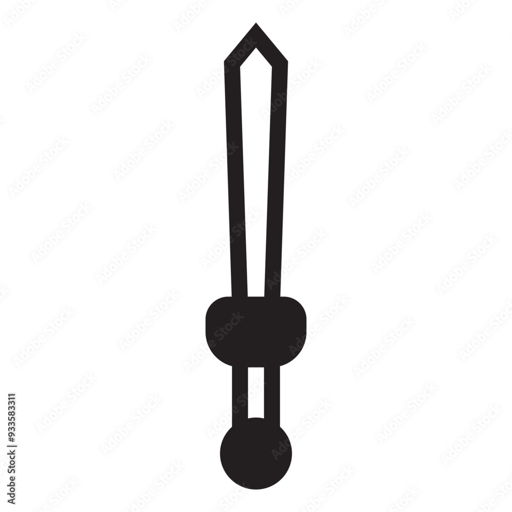 Long Sword Solid Black Long Sword Solid Black