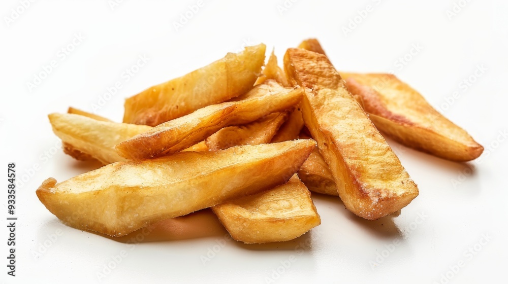 fried Potato wedges. Fast food. Isolated on white fried Potato wedges. Fast food. Isolated on white