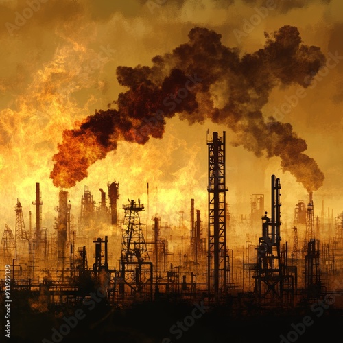 31. Oil price increase and production costs, visualizing the economic impact on industrial production.