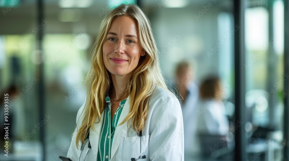 The confident female doctor The confident female doctor