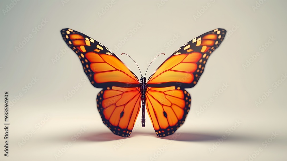 Fototapeta premium butterfly on a flower