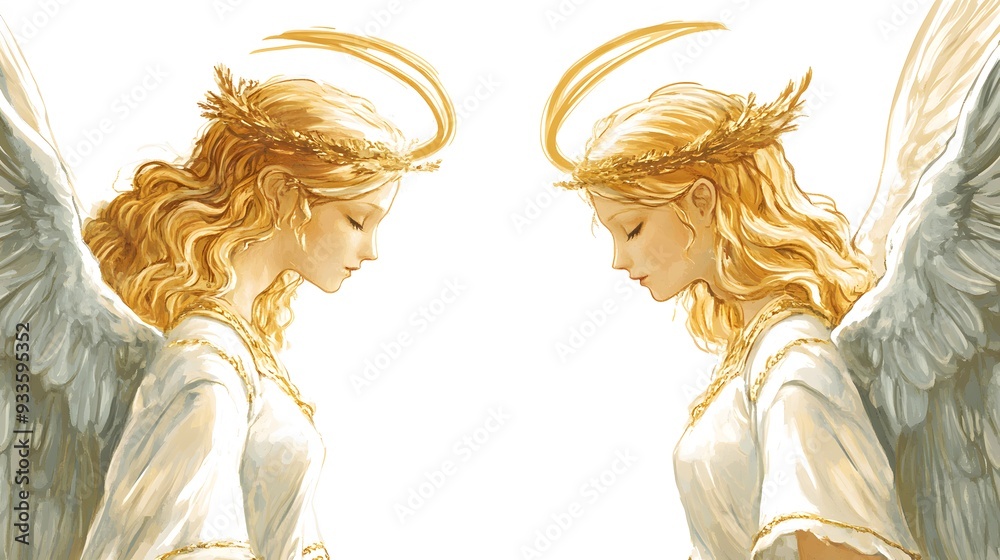 two angels in the snow