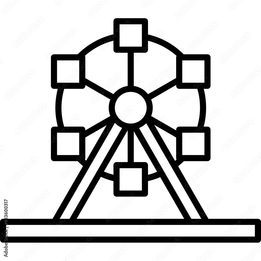Ferris Wheel Icon Ferris Wheel Icon