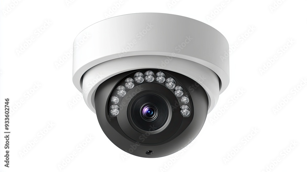 Security camera isolated on white background detailed look Security camera isolated on white background detailed look