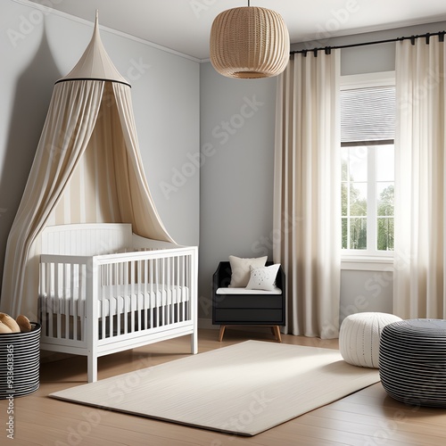 Home interior deign of a child’s bedroom photo