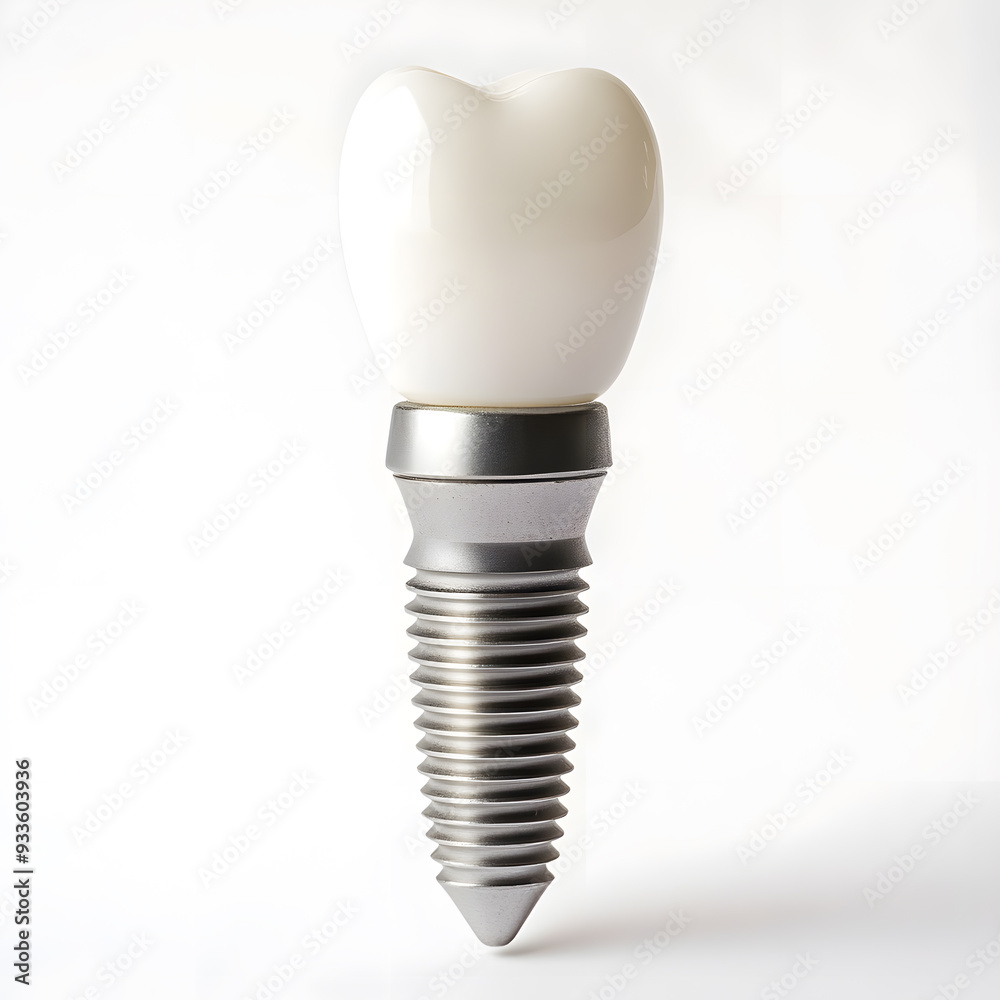 Single Dental implant isolated on white background Single Dental implant isolated on white background