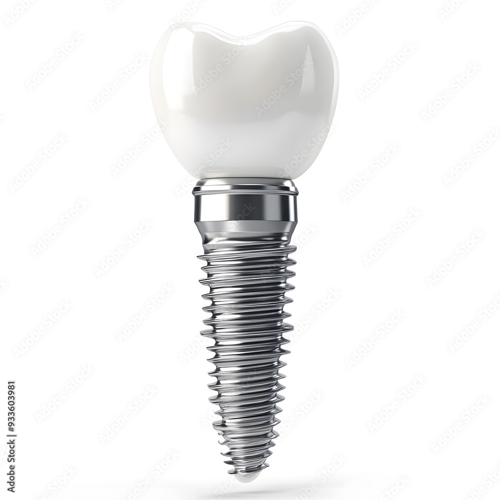 Single Dental implant isolated on white background Single Dental implant isolated on white background