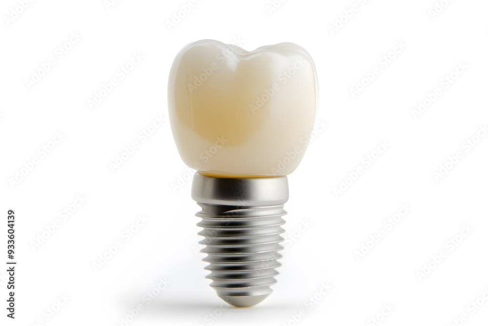 Single Dental implant isolated on white background Single Dental implant isolated on white background