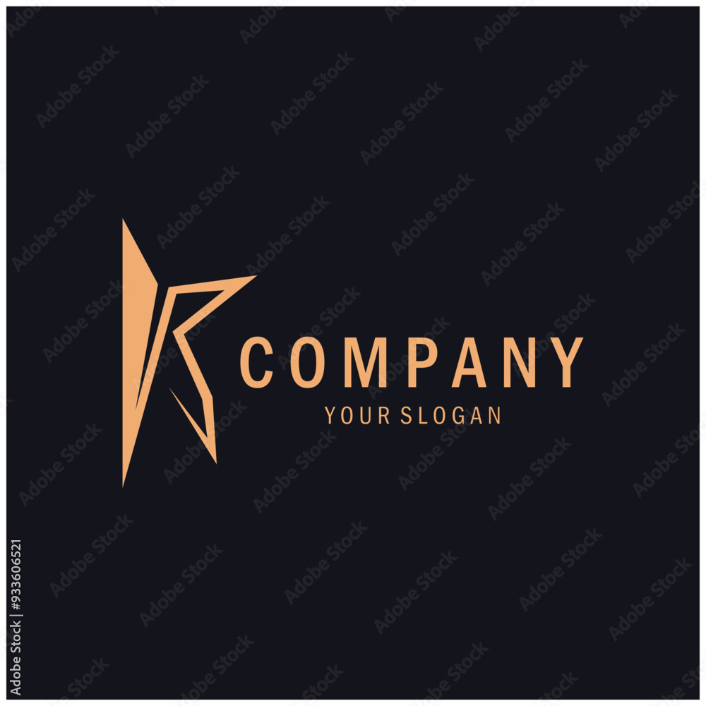 Obraz premium The letter K logo design is simple, elegant, modern, unique and luxurious. Logo for business cards, business, companies, fashion and brands, offices