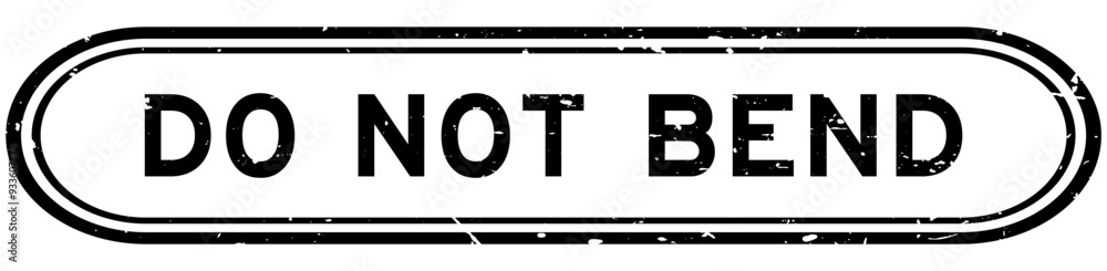 Grunge black do not bend word rubber seal stamp on white background