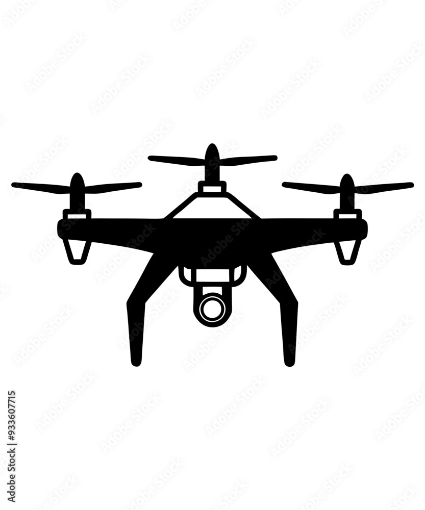 drone silhouette vector illustration drone silhouette vector illustration