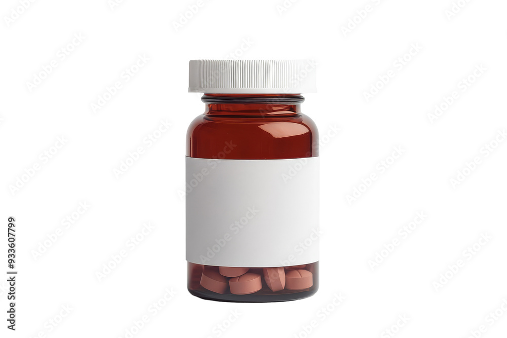 Prescription Pills Bottle on White Background - Medical Health Concept Prescription Pills Bottle on White Background - Medical Health Concept