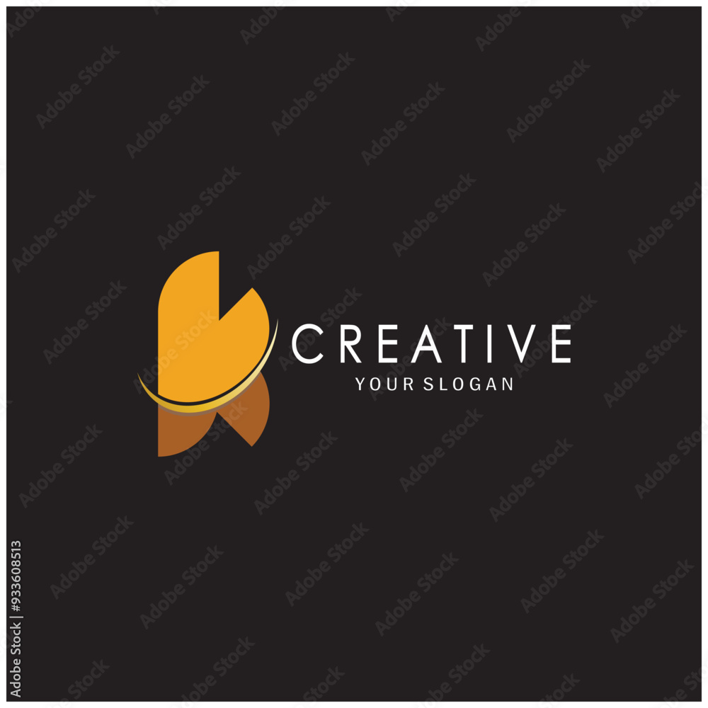 Obraz premium The letter K logo design is simple, elegant, modern, unique and luxurious. Logo for business cards, business, companies, fashion and brands, offices