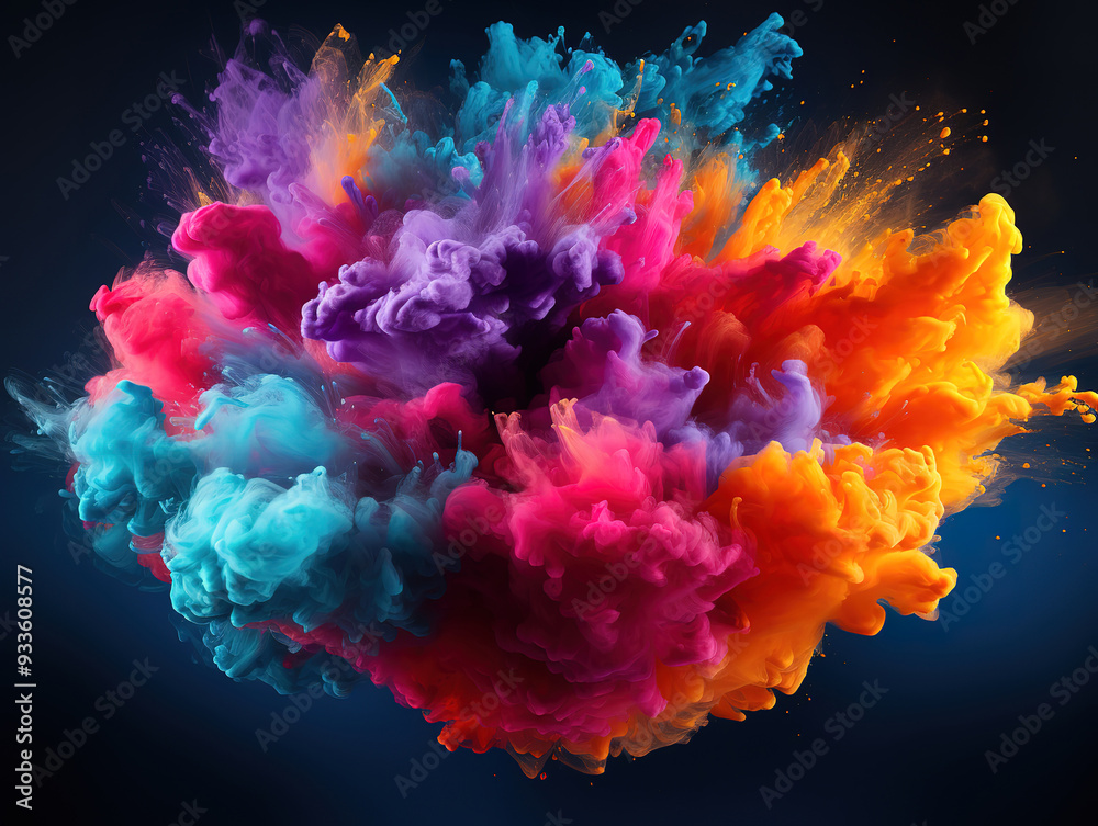 Realistic explosion holi festival background. Realistic explosion holi festival background.