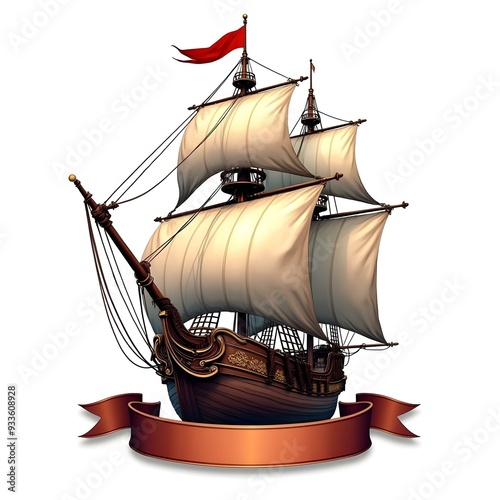 VINTAGE SAILING SHIP LOGO