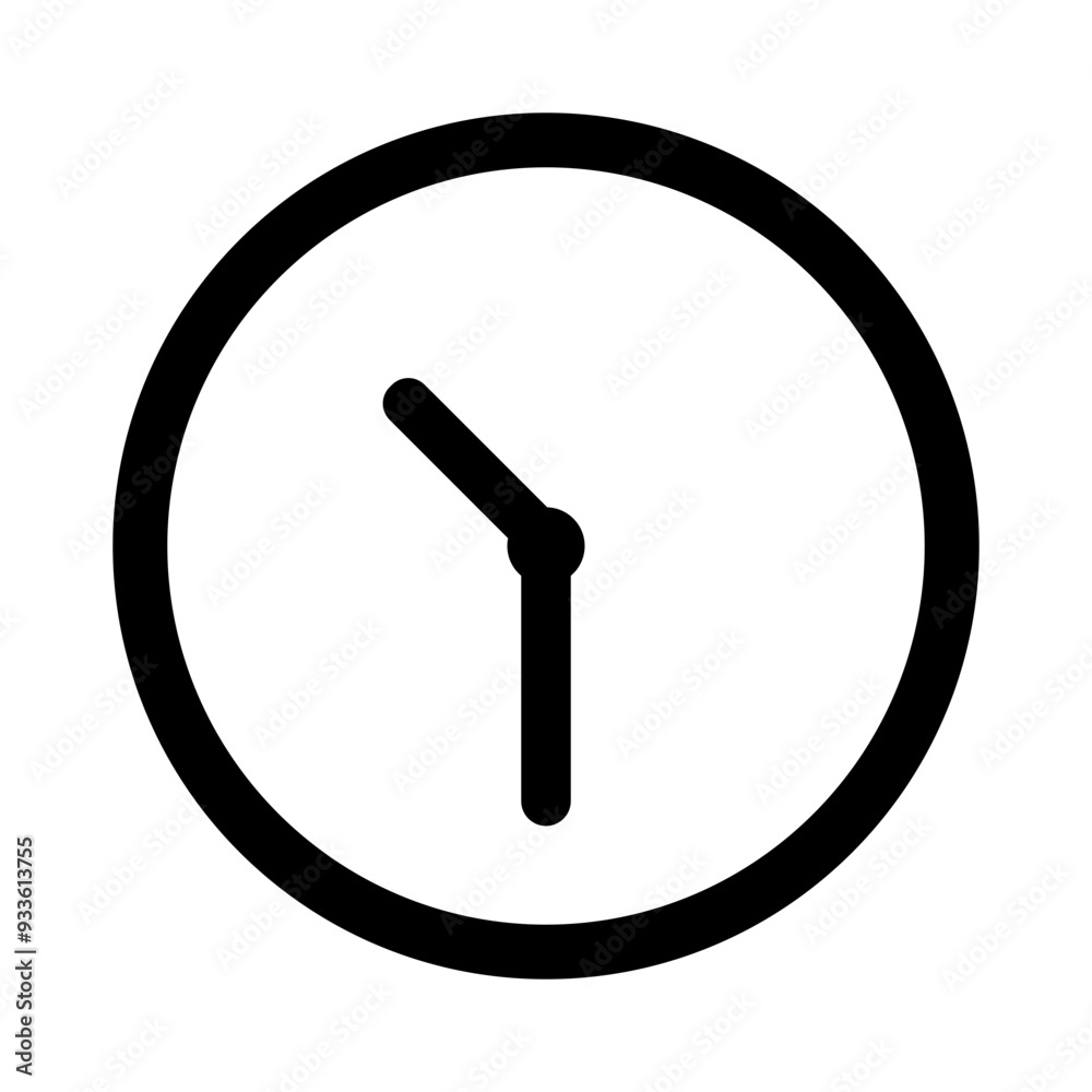 Clock time hour alarm flat icon symbol isolated on white background. Vector illustration design Clock time hour alarm flat icon symbol isolated on white background. Vector illustration design