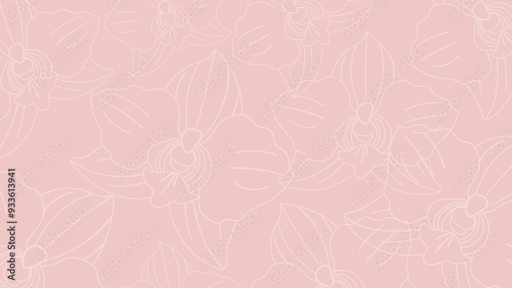 orchid flowers pink vector web background orchid flowers pink vector web background