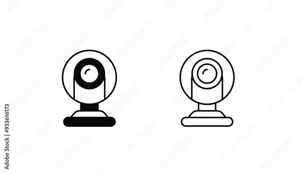 CC TV Camera icon design with white background stock illustration CC TV Camera icon design with white background stock illustration
