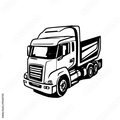 truck isolated on white