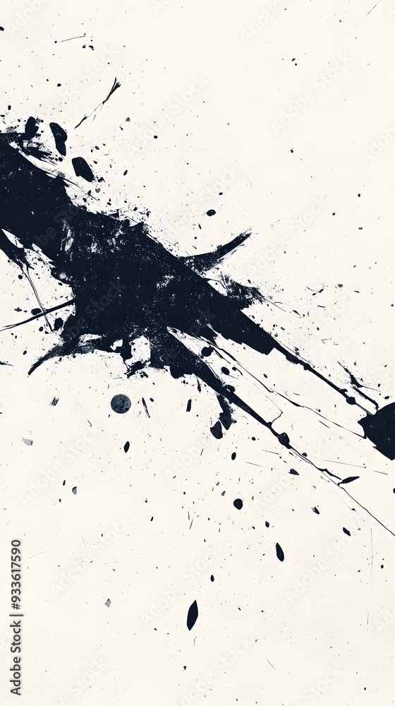 A black and white ink drawing of an abstract shape with sharp edges, resembling the outline of chaos or a splattered brush stroke on a pure background A black and white ink drawing of an abstract shape with sharp edges, resembling the outline of chaos or a splattered brush stroke on a pure background