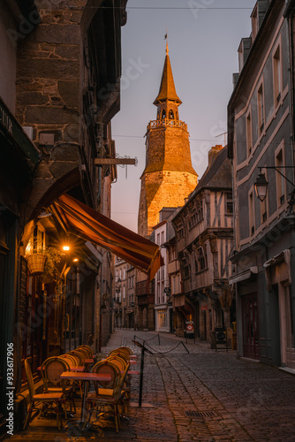 Dinan by night - Brittany, France