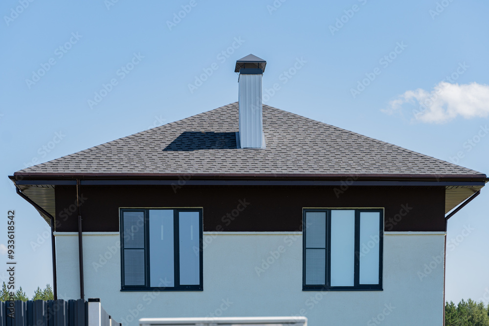 Shingles texture - close up view of asphalt roofing shingles Shingles texture - close up view of asphalt roofing shingles