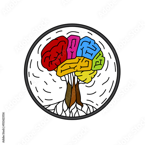 Neurodiversity educational centre logotype in a bold pop art style.