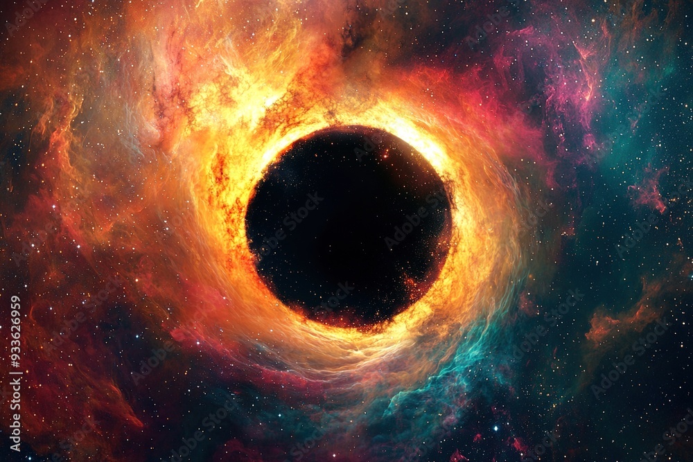 Black hole in outer space. Abstract universe, space wallpaper. Ai Generative Black hole in outer space. Abstract universe, space wallpaper. Ai Generative