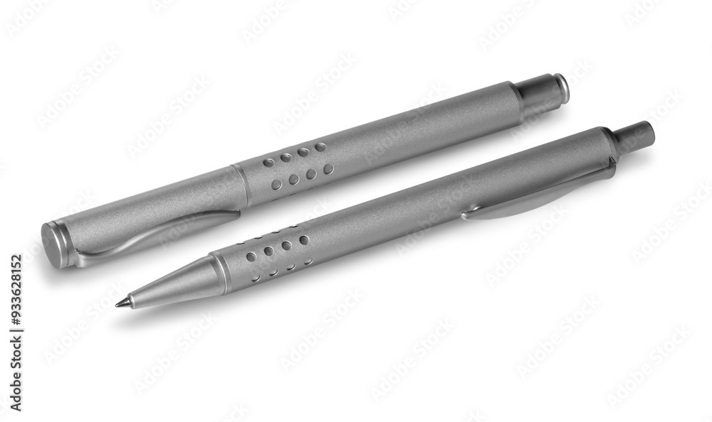 Fototapeta premium Silver colored ballpens