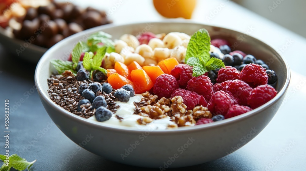 A Colorful and Delicious Breakfast Bowl A Colorful and Delicious Breakfast Bowl