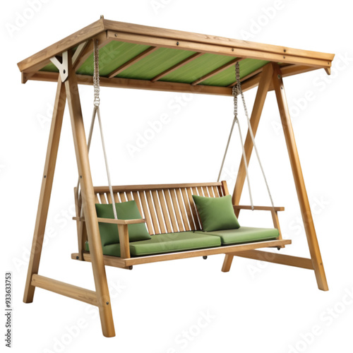 Garden swing isolated