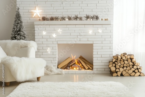 Cozy Winter Fireplace photo