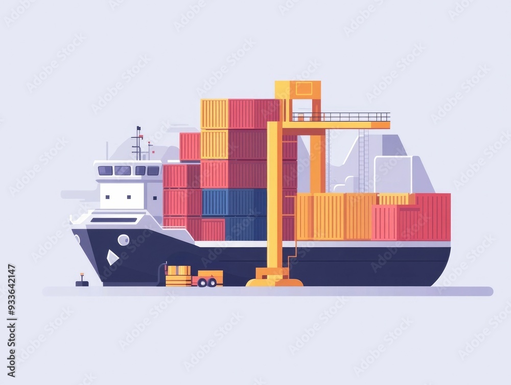 Obraz premium Streamlined Shipping Automation for Integrated Logistics and Delivery Platforms Optimizing Supply Chain Efficiency through Digital and Data Driven Logistics Solutions