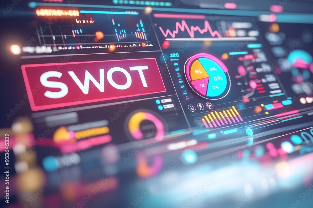 SWOT : business strategy concepts symbol in 3D illustration SWOT : business strategy concepts symbol in 3D illustration