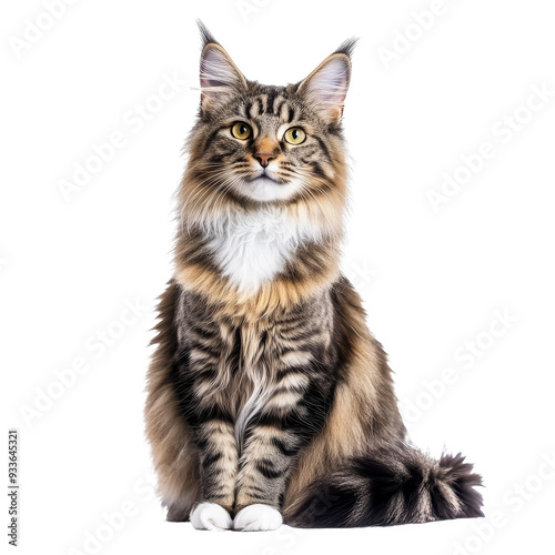 a Majestic Long-Haired Tabby Cat