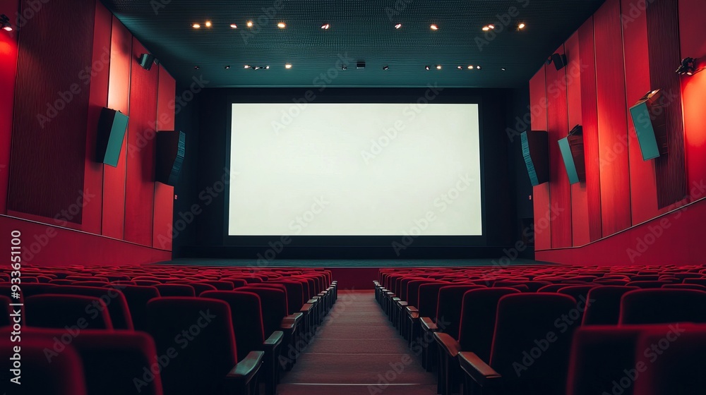 Obraz premium Empty cinema saloon mockup design