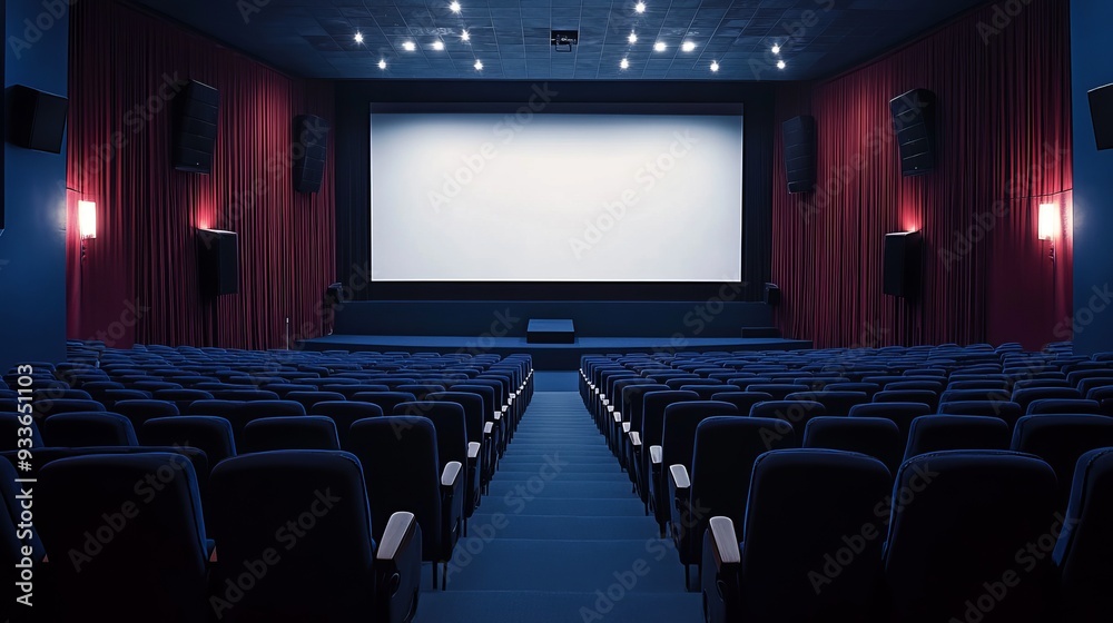 Fototapeta premium Empty cinema saloon mockup design