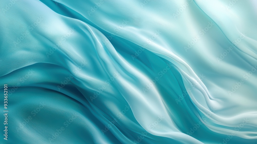 Soft, flowing fabric in shades of turquoise creates serene and calming atmosphere. gentle waves evoke sense of tranquility and elegance. Soft, flowing fabric in shades of turquoise creates serene and calming atmosphere. gentle waves evoke sense of tranquility and elegance.