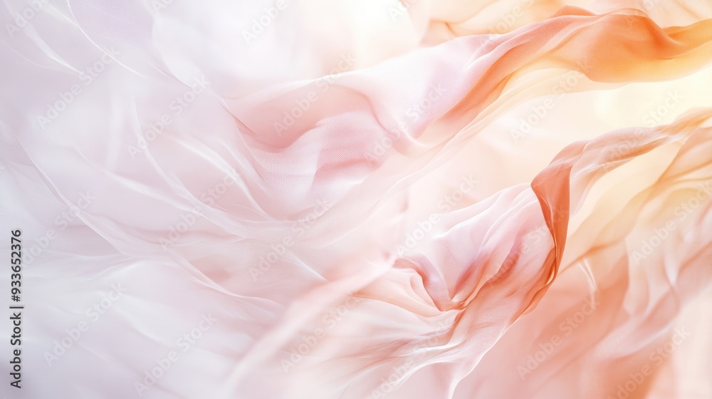 Dreamy, abstract elements of happiness and peace, softly rendered in a serene composition on a white background Dreamy, abstract elements of happiness and peace, softly rendered in a serene composition on a white background