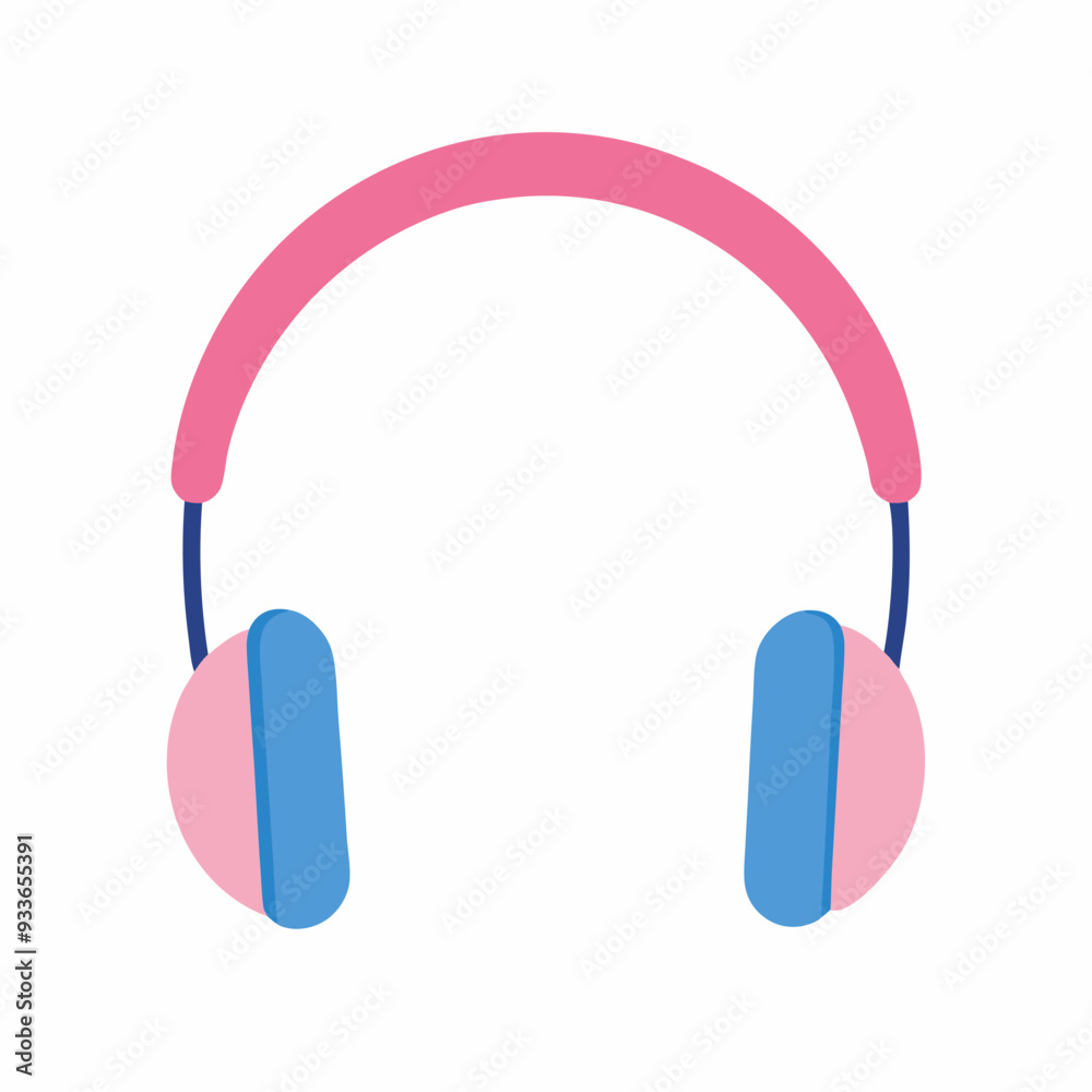 Pink headphones stock illustration Pink headphones stock illustration