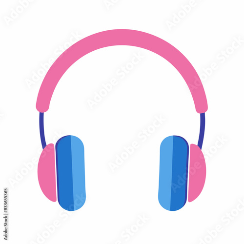 Pink headphones stock illustration