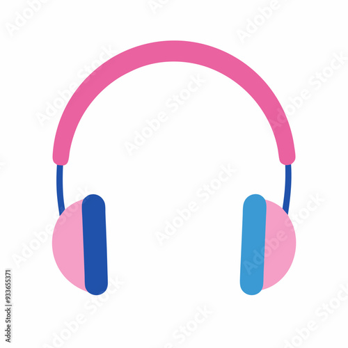 Pink headphones stock illustration