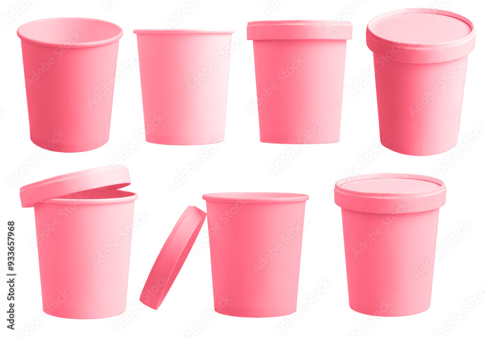disposable paper cup with lid, template, isolated disposable paper cup with lid, template, isolated