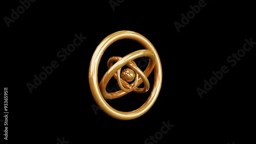 the golden ring, 3d Rendering photo