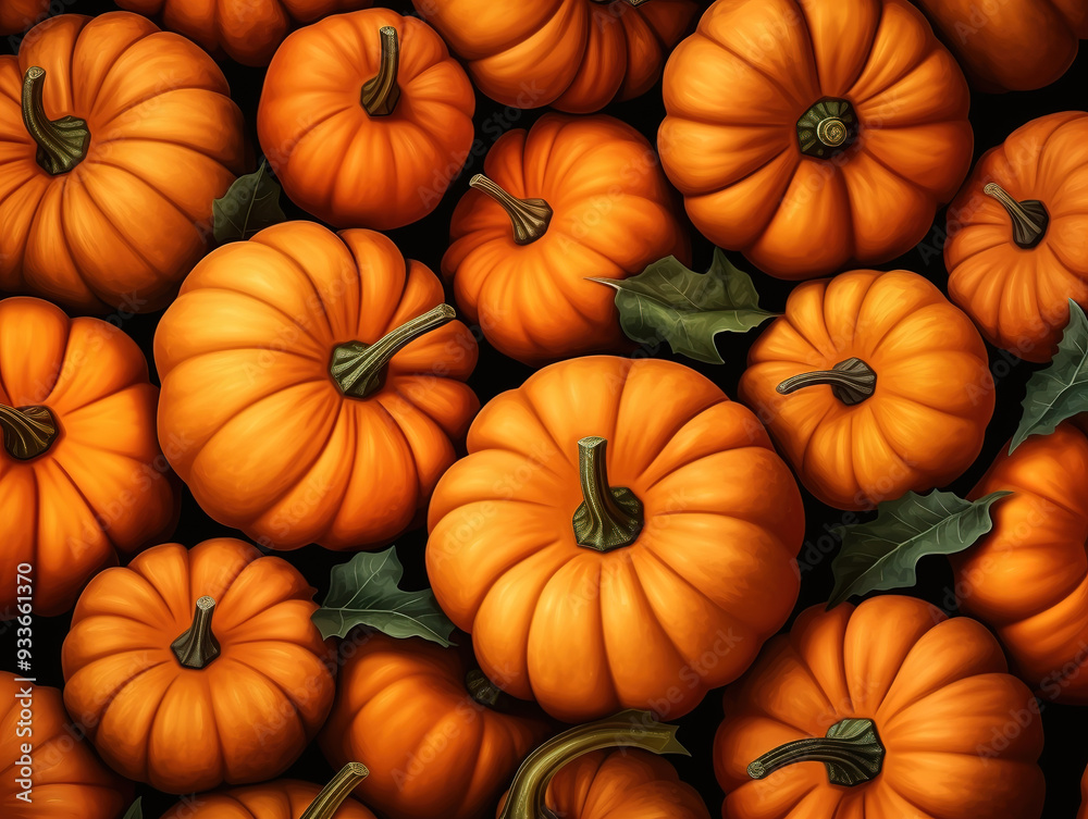Front view pumpkins with orange background. Front view pumpkins with orange background.